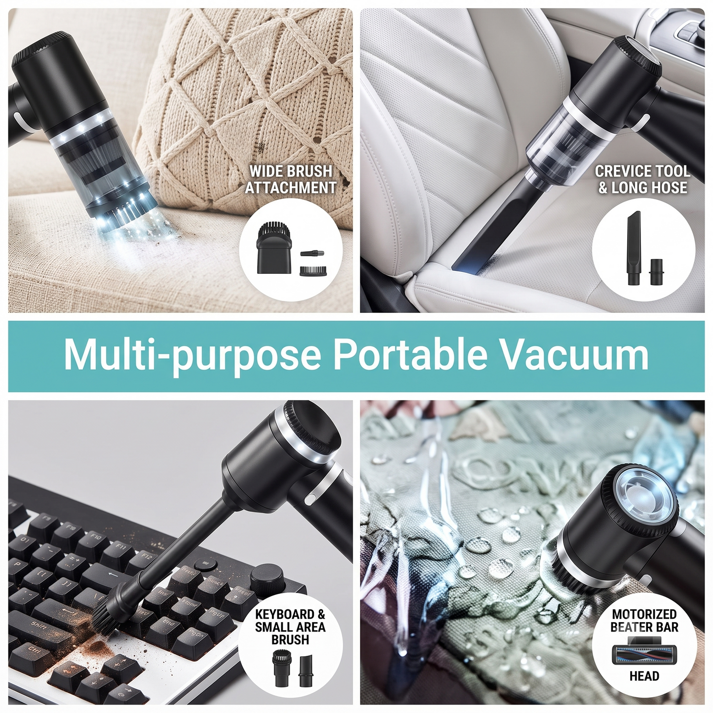 TurboVac Pro - High Power Cordless Car Vacuum